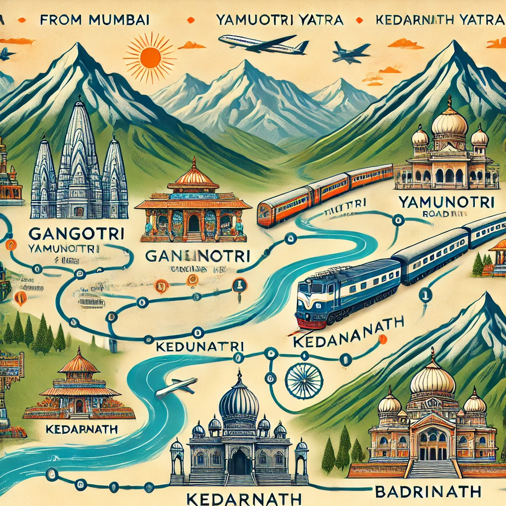 Mumbai To Char Dham Yatra By Train Flight Road Route Details