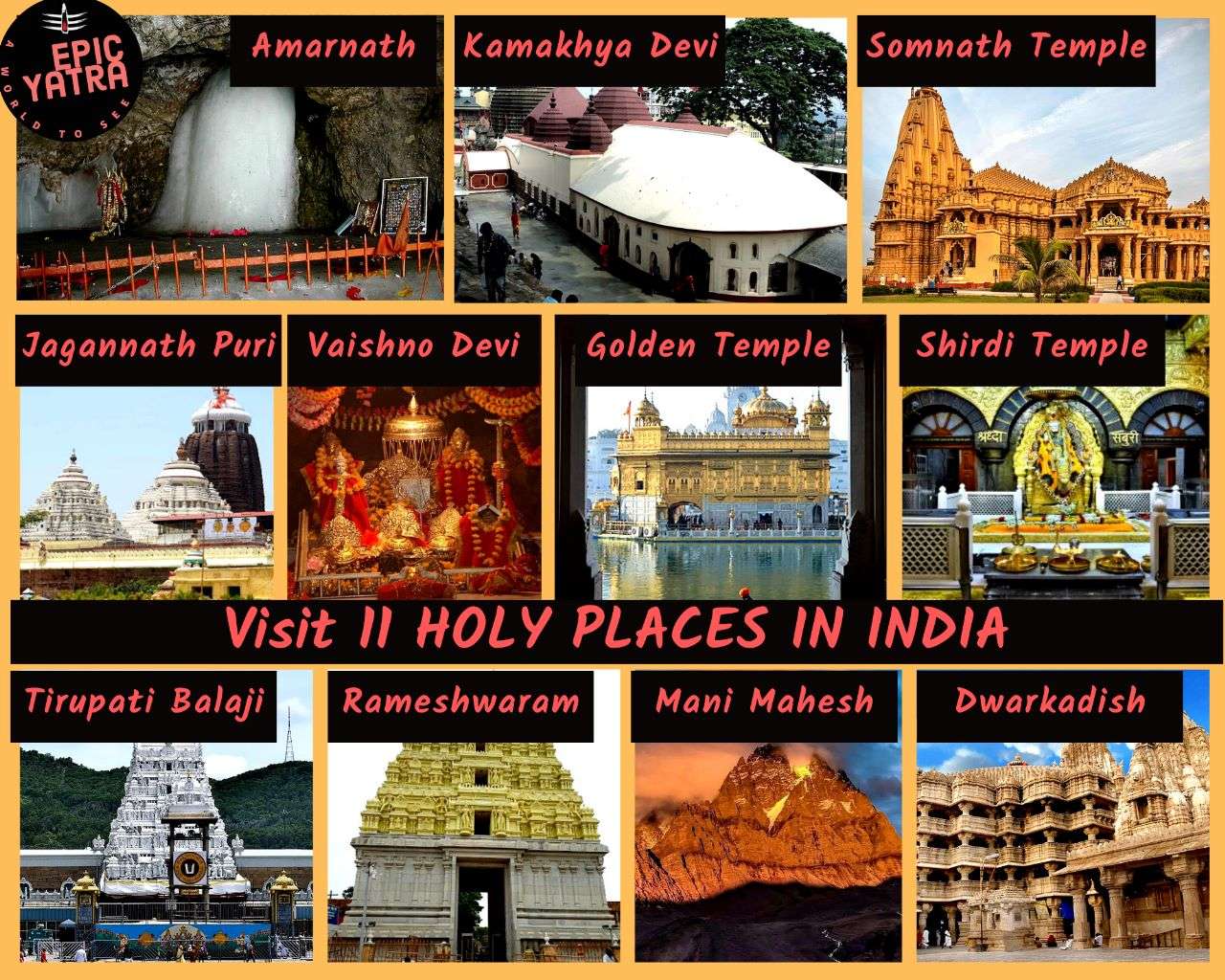 11 Holy places in India that every tourist must visit