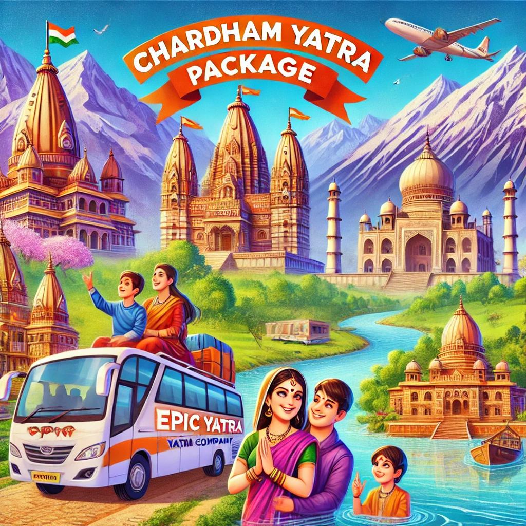 Family enjoying the serene Chardham Yatra pilgrimage journey.