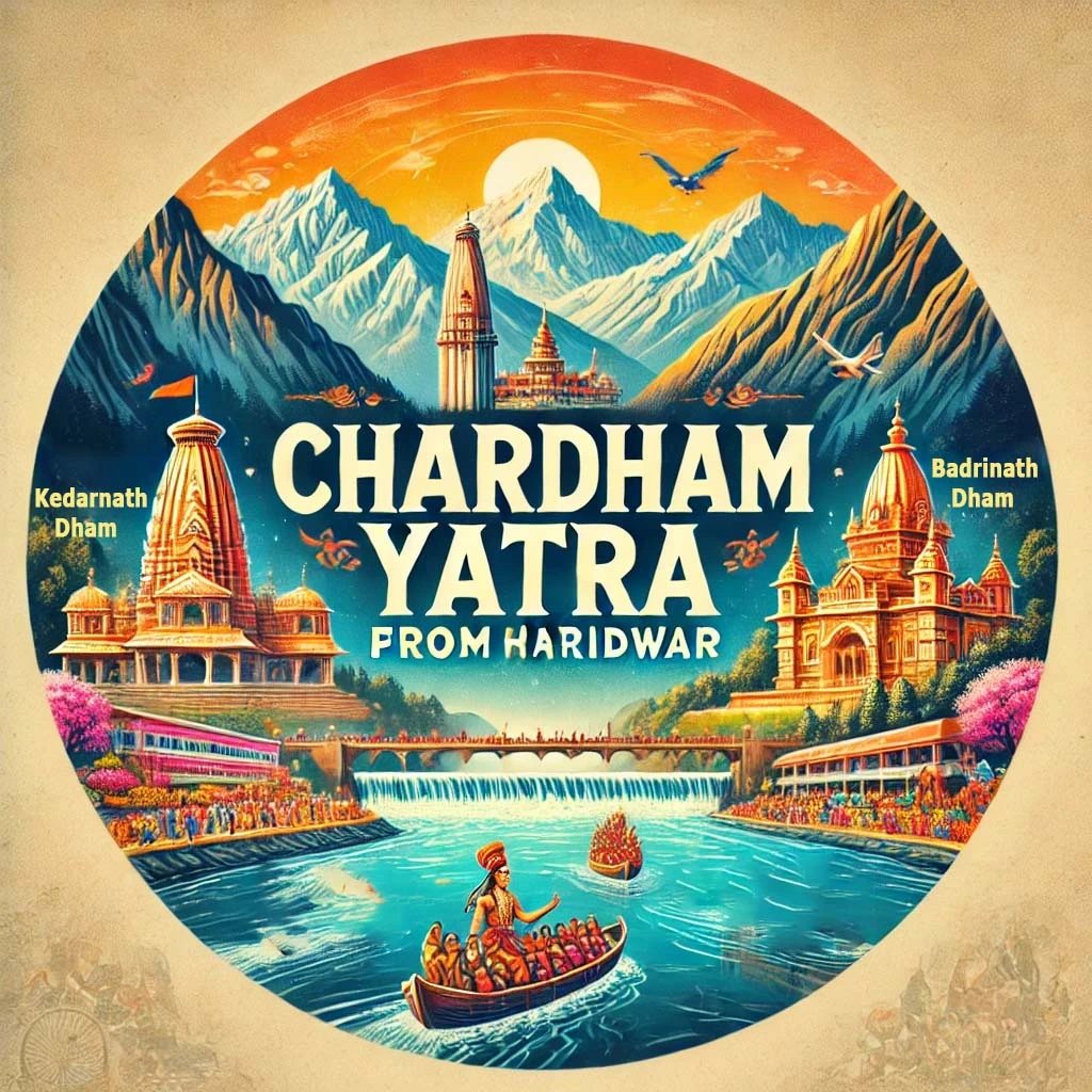 A scenic view of Haridwar, the ideal starting point for a Chardham Yatra package.