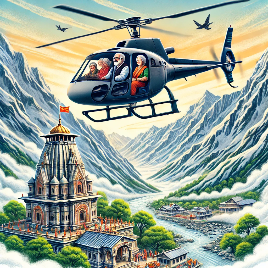 Helicopter Yatra for Senior Citizens for Kedarnath Dham and Badrinath Dham.