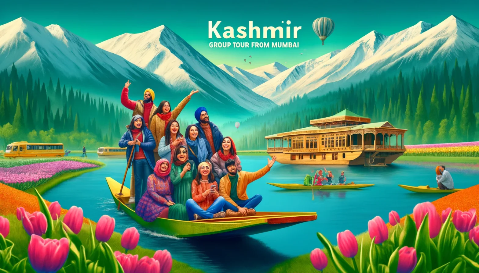 A vibrant travel picture for 'Kashmir Group Tour from Mumbai'